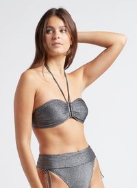 Livia - Haut de maillot de bain pailleté - Taille 46 - Noir