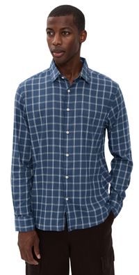 Faherty Movement Monterrey Shirt Midnight Cloud Plaid S