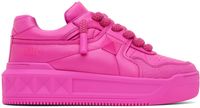 Valentino Garavani Pink One Stud XL Nappa Leather Sneakers