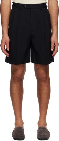 AURALEE Black Light Wool Max Gabardine Shorts