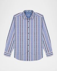Men's Drakeswood Stripe Jacquard Button-Down Shirt