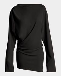 Croisiere Draped Backless Mini Dress