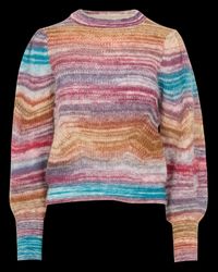Ba&sh - Pull col rond en laine mélangée - Taille 3 - Multicolore