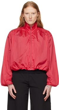 AMOMENTO Red Shirred Jacket