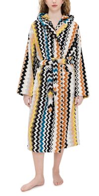 Missoni Best Hooded Bathrobe Black Multicolor S