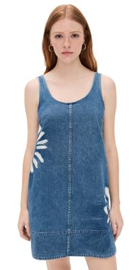 Madewell Minimal Denim Shift Dress In Shibori Shibori Wash L