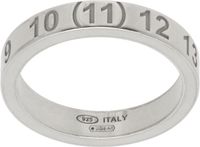 Maison Margiela Bague argentée à logo numérique