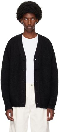 AMOMENTO Black Grandpa Cardigan