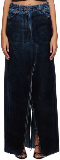 DARKPARK Blue & Black Emma Denim Maxi Skirt