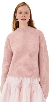 Cecilie Bahnsen Bega Pullover Fisherman Knit Soft Pink S