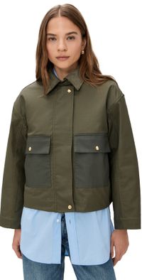 rag & bone Nonie 2-in-1 Cotton Barn Jacket Olive M