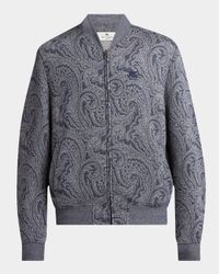Men's Paisley Full-Zip Bomber Jacket