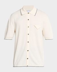 Men's Boucle Triangle Pocket Short-Sleeve Shirt