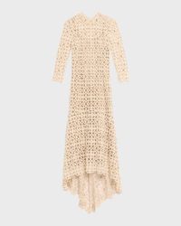 High-Low Stretch Crochet Maxi Dress