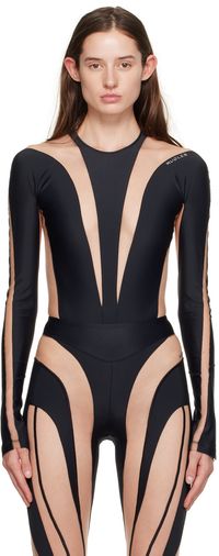 Mugler Black Illusion Bodysuit