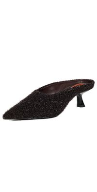 SIMONMILLER Tinsel Pointed Gala Mules Chocolate 38