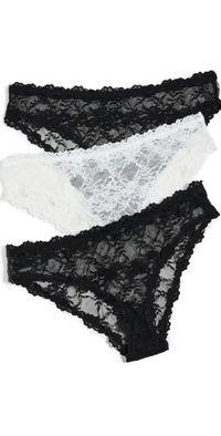 HONEYDEW Maria Lace Bikini 3 Pack Black/Ivory/Black M