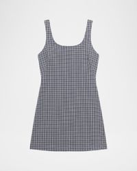 Plaid Scoop-Neck Mini Dress