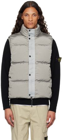 Stone Island Gray Nylon Metal Down Vest