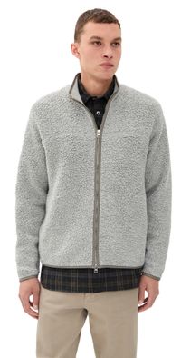 Norse Projects Bjorn Sherpa Wool Fleece Jacket Grey Melange XL
