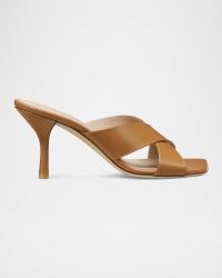 Dayna Leather Crisscross Slide Sandals