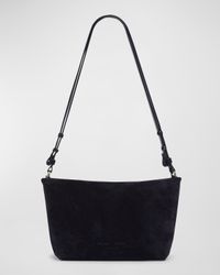 Bond Zip Suede Shoulder Bag