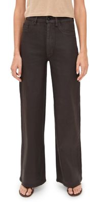 DL1961 Hepburn Wide Leg Pants Walnut Coated (Ultimate) 34