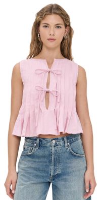 VRG GRL Valeria Linen Top Musk Musk XS