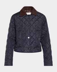 Henri Quilted Contrast Collar Jacket