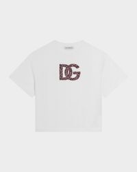 Girl's Embellished Interlocked Logo-Print T-Shirt, Size 8-14