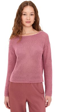 Vince Coated Cotton Pullover Peony Wood XS