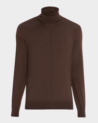 Men's Fine Cashmere and Silk Turtleneck Sweater