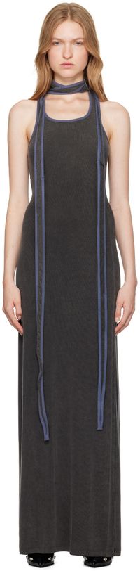 Y/Project Gray Multiscarf Maxi Dress