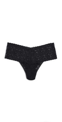 Hanky Panky Extended Size Retro Lace Thong Black One Size