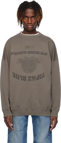 MM6 Maison Margiela Taupe 'Topaz Blue' Sweatshirt