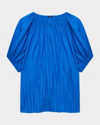 Briela Crinkled Habotai Silk Blouse