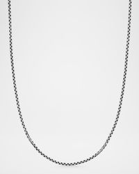 1.7mm Men's Box Chain Necklace in Silver