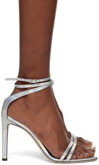 Giuseppe Zanotti Silver 105 Basic Heeled Sandals