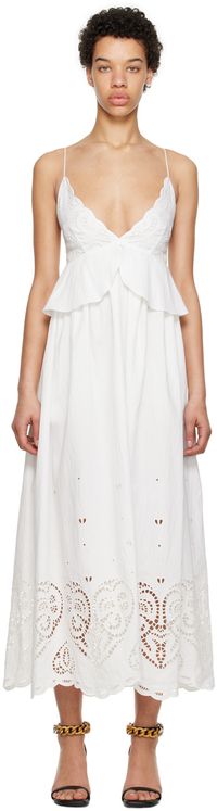 Stella McCartney White V-Neck Maxi Dress