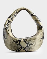 Olivia Medium Python-Embossed Leather Hobo Bag