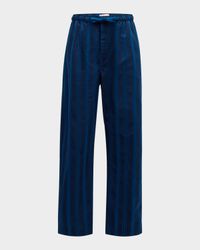 Men's Royal Striped Cotton Lounge Pants