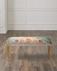 Blush Peacock Bench, 42"