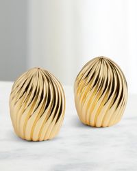 Gold-Tone Ripple Spice Jewels Set of 2