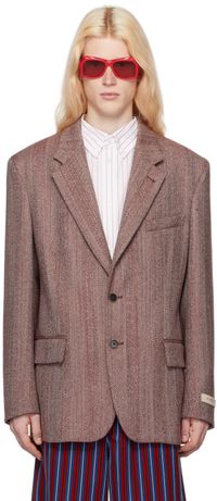 Marni Veston bourgogne à motif chevronné