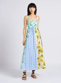 Imperial - Robe longue ample en coton - Taille L - Multicolore