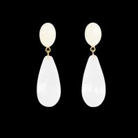 Feeka - Boucles d'oreilles pendantes - Taille Unique - Blanc