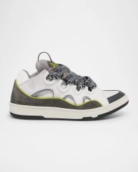 Men's Curb Leather Skate Sneakers