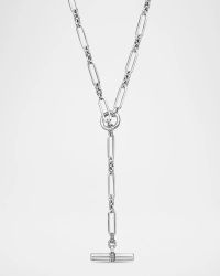 Lexington Chain Necklace with Diamonds in Silver, 6.5mm, 41"L