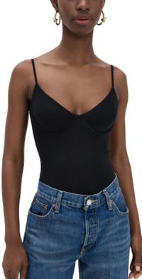 L'AGENCE Elowen Underwire Thong Bodysuit Black XXL