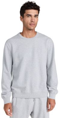 Reigning Champ Midweight Terry Classic Crew Neck Sweatshirt Heather Grey M